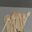  Disposable Wooden Forks -Pack of 100, 6.5" Length-Biodegradable, Natural Wooden Utensils, Great for Parties, Camping, Weddings & Dinner Events (Forks)