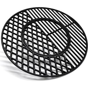 21.5 Inch 8835 Cast Iron Grill Cooking Grates Replacement for 22.5" Weber Master-Touch, 22.5" Charcoal Smoker, Weber 22 Inch Kettle, Premium 22 Inch Charcoal Grill, 22" Weber Performer Premium