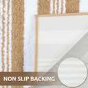 LOCHAS Long Bathroom Rugs Runner, 24" x 70" Large Bath Rug Non Slip Absorbent, Washable Microfiber Bathroom Mat Luxury Fluffy Soft, Shaggy Bath Mats for Shower Quick Dry, Beige
