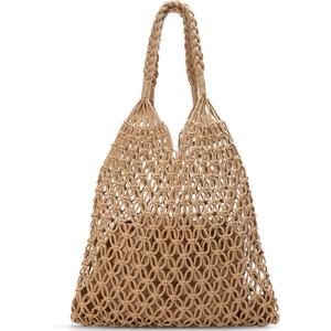Pleneal Beach Bags for Women - Women Beach Tote Bag, Summer Mesh Hollow Straw Tote Bag for Holiday Market