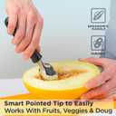 Deiss Pro Ice Cream Scoop, Stainless Steel with Soft Rubber Handle, Perfect Ergonomic Design for Easy Grip, Heavy Duty Ice Cream Scooper For Spooning Frozen Hard Gelato and Sorbet, Cookie Dough