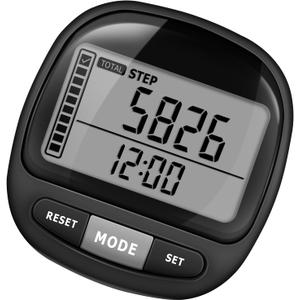 3D Pedometer Step Counter for Walking and Miles, Simple Step Tracker with Large Digital Display and Clip Lanyard, Steps Track Accurately Steps Monitor Watch for Women Men Adults Seniors Dog