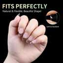 2 x 320Pcs Almond Soft Gel Nail Tips, Natural Almond Short Nails, 16 Sizes Full Cover Acrylic Fake Nails Clear False Nail Extension for Beginner and Professional Home Salon DIY