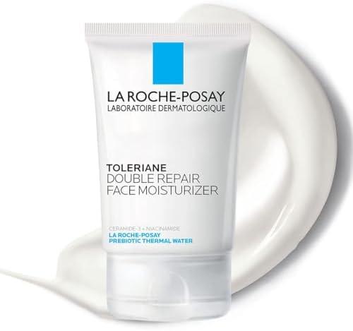 Toleriane Double Repair Face Moisturizer, Daily Moisturizer Face Cream with Ceramide and Niacinamide for All Skin Types Exp. 02/2029