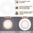 Chumia 2 Pcs 7-3/4 Inch Trim Rings Ceiling Medallions for Recessed Can Ceiling Light Medallion Home Improvement Decorative Steel Flat Goof Ring & Cover Plate for 5" & 6" Cans(White)