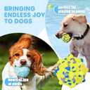 GLURUITE Dog Toys for Aggressive Chewers 4 Pack ETPU Material Prick Ball Bite Resistant Pet Chew Toys 2.55 in Colorful Interactive Dog Ball Suitable for Small Medium Dogs