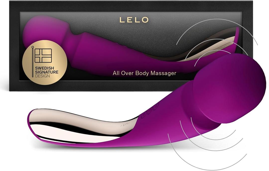 LELO Body Massager Large - Vibrating Handheld Full Body Massager for Waterproof Experience, Perfect for Back and Neck (Deep Rose)
