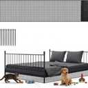 Pangda 240 x 12 Inch Cutable Under Bed Blocker for Pets and Toys Extra Tall Under Couch Blocker with Zip Ties Sofa Furniture Bumper Barriers for King and Queen Size Bed Stop Dogs Cats (Black)