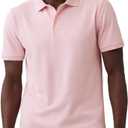 Gap Men's Stretch Pique Polo Shirt (XX-Large, Pure Pink)