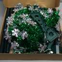 5 Ft Pop Up Christmas Tree with Lights Collapsible Skinny Tinsel Pencil Tree Snowflake Balls Star 50 Warm White & Multicolor Light 8 Mode Timer Battery Operated Home Holiday Party Decor Easy Assembly