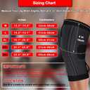 Compression Knee Brace for Women & Men, Workout, Sports, Daily Knee Compression Sleeve for Maximum Knee Pain Support & Fast Recovery1-Pack with Removable Adjustable Straps Knee Brace(XX-Large)