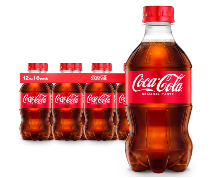 Coca-Cola Soda Soft Drinks, 12 fl oz Bottles, 8 Pack - Classic Cola Soft Drink Pack (BBD: 10 Aug 2026)