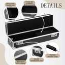 Geetery 2 Pcs Chef's Knife Cases Aluminum Hard Shell with Double Combination Lock and Compartments Storage Box Portable Organizer with 8 Knife Slots for Cooking Classes