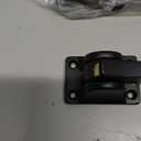 QCAA Solid Brass Drop Down Door Stop, 4", Matte Black, 2 Pack