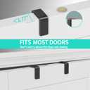 HapiRm Over The Door Organizer - Hanging Door Organizer with 4 Metal Large Capacity Baskets and Adjustable Coat Hook for Bathroom Bedroom Kitchen Pantry Closet Cabinet