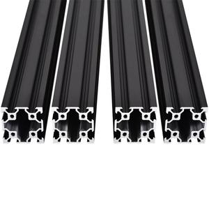 4 Pcs V Slot 4040 Aluminum Extrusion Profile 23.6'' European Standard Anodized Linear Rail for 3D Printer Parts and CNC DIY 600mm Black(23.6inch)