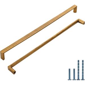10 Pack 10 Inch(254mm) Kitchen Cabinet Handles Antique Brass Cabinet Pulls Kitchen Cabinet Hardware Drawer Pulls for Cupboard Wardrobe