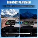 M60 Car Inclinometer for Off-Road SUV Vehicles, MPH KMH GPS Speedometer with Compass, Multifunctional Digital HUD Level Tilt Gauge Angle Slope Meter with Coordinate Display