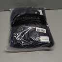 Women's Velvet V Neck Puff Sleeve Dress for Wedding Guest Cocktail Elegant Bodycon Party Midi Dress (Black, XL)