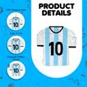 APINATA4U 17.5" Soccer Jersey Large Pinata – White & Blue Party Decoration | Soccer-Themed Birthday Supplies with Stick & Blindfold | Fun Futbol Sports Ball Hanging Pinata Game