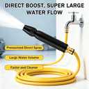 Home High Pressure Car Wash Water Gun with Booster Nozzle, Adjustable Spray Patterns, for Watering Plants and Vegetables, and Car Washing (2PC)