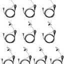1 Pin Walkie Talkie Headset Earpiece with PTT Mic and Soft Silica Earloops for Motorola MD200TPR MH230R MR350R MS350R MT350R MG160A MH230TPR Radios (10 Pack)