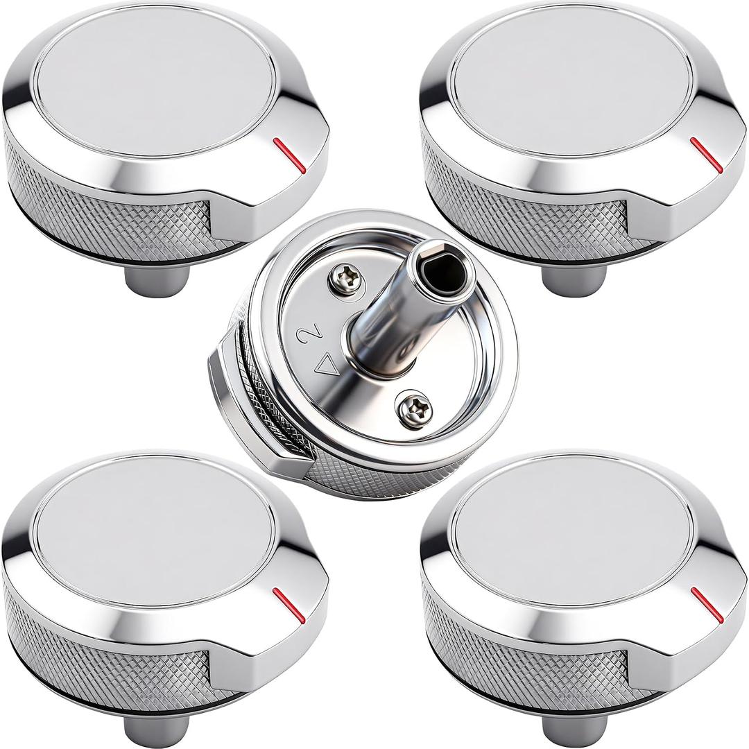 W11084158 W10884728 Range Knobs Compatible with Whirlpool. (OEM) W11084158 Knobs Replace W10884728 for KCES556HBL KCES556HSS KCES550HBL KCES550HSS KCED606GBL KCED606GSS KCED600GBL KCED600GSS -5p