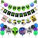 Pirese Alien Party Decorations, Alien Birthday Decorations, UFO Party Decorations | Space Birthday Decorations | Space Themed Party Decorations | Alien Birthday Banner | Alien Party Supplies | Area 51