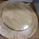 24 Inch Extra Large Lazy Susan Turntable - Premium Solid Oak Wood & Iron | Rustic Farmhouse Rotating Tray for Dining Table, Kitchen Countertop, Centerpiece Decor | Smooth 360 Spin | Durable & Stylish