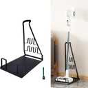 EZ SPARES No Installation Required,Vacuum Stand Frame,Accessories Storage Docking Station Holder,Metal Bracket,big base,Compatible with Dys,Eureka,tineco,dreame,Fit Most Stick Vacuum Cleaner(Black)