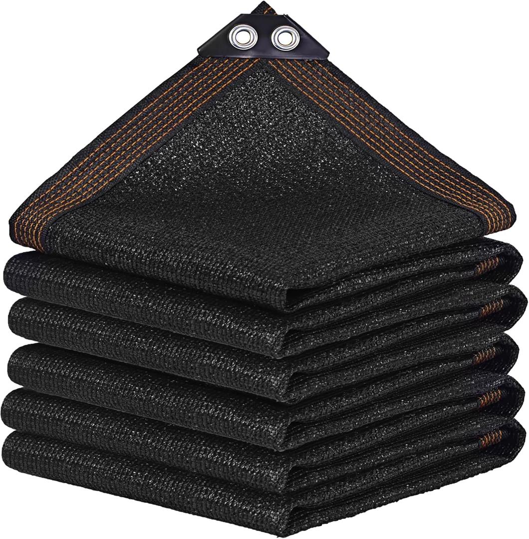 Winemana Black Shade Cloth 70%, 8x20 FT Mesh Tarp - Garden Shade for Greenhouse, Patio, Vegetables, Plants Cover and Chicken Coops, Sun Shade Net for Outdoor Protection with Reinforced Grommets