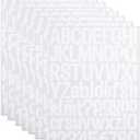 CMBBZZY 1.5 Inch Letter Stickers, 552 Pieces Alphabet Number Symbol Stickers for Scrapbooking, Sign, Water Bottle, Self-Adhesive Vinyl Letter Sticker Decals for Arts&Crafts - 8 Sheets, White