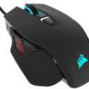 Corsair M65 RGB Ultra Tunable FPS Gaming Mouse Marksman 26,000 DPI Optical Sensor, Optical Switches, AXON Hyper-Processing Technology, Sensor Fusion Control, Tunable Weight System - Black