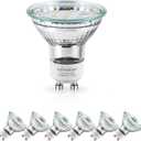 comzler GU10 LED Bulb Dimmable, 50W Halogen Equivalent GU10, 5000K Daylight, GU10 Bulb Replacement for Track Lighting, MR16 GU10 Light Bulb LED 4W120Beam Angle 400LM 120V ETL Listed 6 Pack