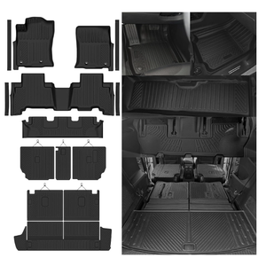 Custom Fit Floor Mats for 2013-2024 Toyota 4Runner 7 Seats
All Weather TPE Floor Liners with Trunk Mat & Backrest Protectors & Door Sill Guard | Odorless Full Set Interior Accessories