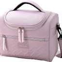 Insulated Lunch Bag for Women - Reusable Lunch Box for women - Leakproof Cooler Tote Bag Containers with Adjustable Shoulder Strap for Office Work Travel Picnic Outdoor (Purple)