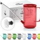 Small Watering Can Indoor Plants with Long Spout (1L, Red)