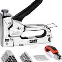 NEU MASTER 3 in 1 Staple Gun, Manual, Heavy Duty with Stapler Remover and 2000Pcs Staples for Upholstery, Fixing Material, Decoration, Carpentry, Furniture