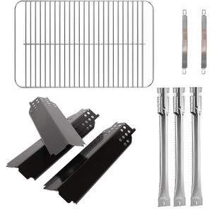 Grill Replacement Kit for Char-Broil Classic 360, 463742418, 463773717, 463773817 Grill, Heat Plates, Cooking Grate, Grill Burner, Crossover Tube for Char-Broil G215-0203-W1 G320-0200-W1A