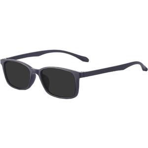 oriopxic Oval Frame Nearsighted Glasses Myopia Distance Glasses Men Women Shortsighted Glasses (-1, Black/Polarized)