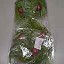 17 Inch Christmas Tree Picks, 6 PCS Lime Green Furry Curly Stems with Red Glitter Balls, Flexible Christmas Tree Topper Decorations for Holiday Arrangements, Wreaths & Table Christmas Decor