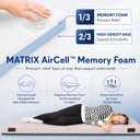 Hazli Matrix AirCell Memory Foam Camping Mattress Pad - CertiPUR-US Roll Up Mattress for Adults - Portable Foam Sleeping Mats for Camping - Camp Cot Sleeping Pad - Floor Sleep Mat Bed Roll for Car RV