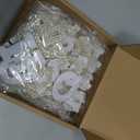 WILLBOND 78 Pcs Pearl Letter Patches Pearl Iron on Letter Patches Rhinestone A-Z English Rhinestone Glitter Alphabet Repair Embroidered Sew on Appliques(White)