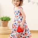 Vieille Little Girls Sleeveless Dress Cute Summer Sundress with Pocket 2-7 Years