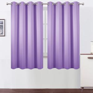 LEMOMO Lavender Blackout Curtains 52 x 63 Inch Length/Set of 2 Curtain Panels/Thermal Insulated Room Darkening Blackout Curtains for Bedroom