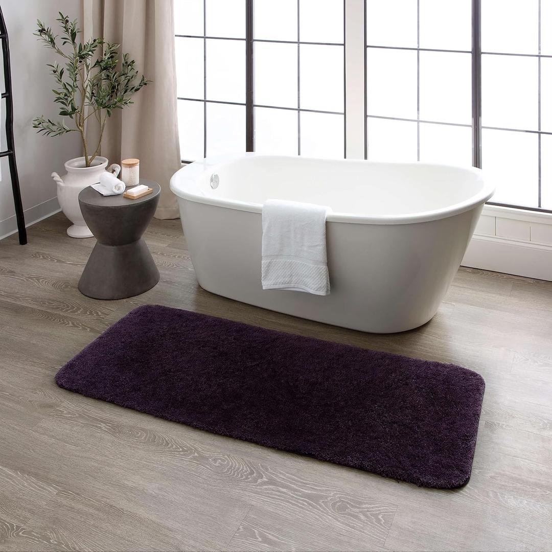 Mohawk Home Goliath Machine Washable Bath Mat 2' x 5' Plum
