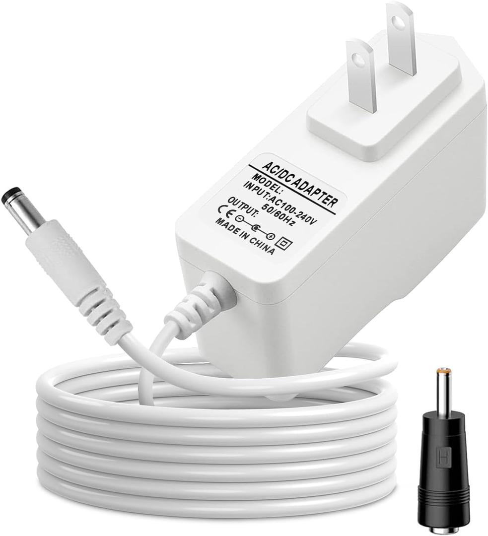 12V Power Cord Cable for Levoit Core Mini Air Purifier LAP-C161-WUS LAP-C161-KUS LAPC161WUS LAPC161KUS - Charger Power Supply - 6Ft Extra Length - White
