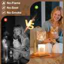 Hong-in Candle Warmer Lamp with Timer -Dimmable Adjustable Height Wax Melt Warmer for Jar Candles,Vintage Home Decor with Elegant Amber Glass,Birthday Gifts for Women, Mom, Friend, Sister