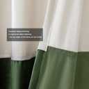 Ivory Cream Green Velvet Curtains 84 inch Color Block Luxury Elegant Modern Living Room Curtain Light Blocking Thermal Insulated Soundproof Room Darkening Energy Saving Drapes for Bedroom Set of 2, 52"W x 84"L