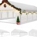 COBIZI 20x40FT Party Tent Heavy Duty Outdoor White Gazebo Event Shelter Wedding Canopy Tent for Parties Carport BBQ with Removable Sidewall Windows, Powder Coating (Better Than Galvanized)